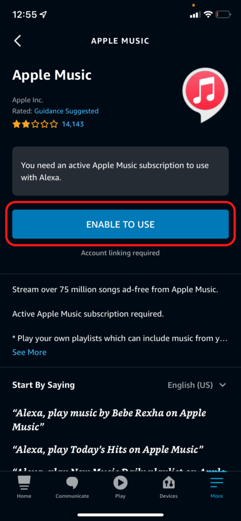 amazon alexa apple music linking unsuccessful