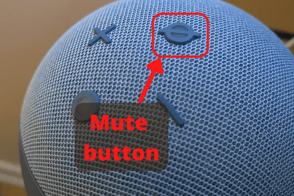 The mute button on a 4th-generation Echo Dot