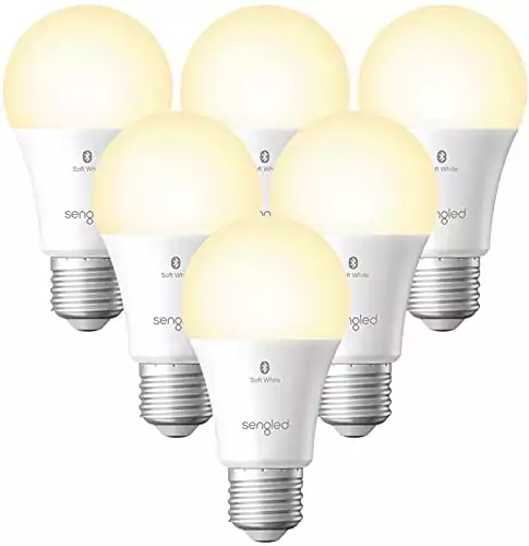 Sengled Smart Light Bulbs, Alexa Light Bulb Bluetooth Mesh, Smart Bulbs That Work with Alexa Only, Dimmable LED Bulb E26 A19, 60W Equivalent Soft White 800LM, High CRI, High Brightness, 6 Pack