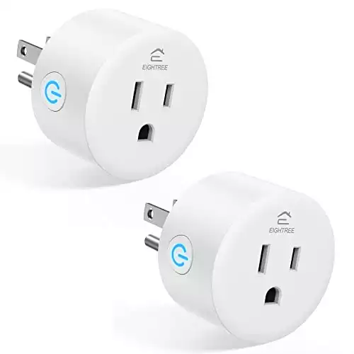 Smart Plugs That Work with Alexa, EIGHTREE Smart Life Wi-Fi Outlet Compatible with Alexa, Google Home & Smartthings, Smart Socket with Remote Control & Timer Function, 2.4Ghz WiFi Only, 2 Pa...