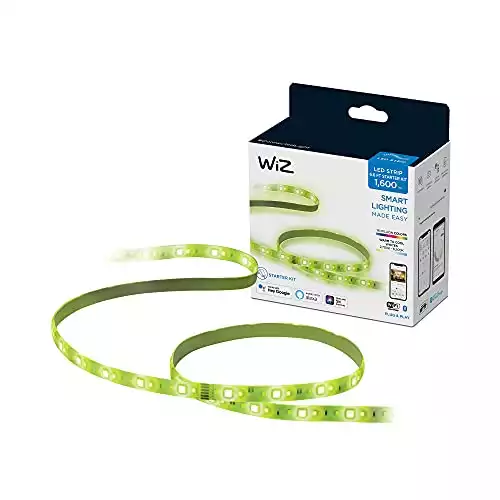 WiZ Connected 6ft Smart WiFi Color LightStrip, 16 Million Colors, Plug Included Compatible with Alexa and Google Home Assistant, No Hub Required