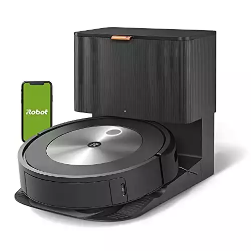 iRobot Roomba j7+ (7550) Self-Emptying Robot Vacuum – Identifies and avoids obstacles like pet waste & cords, Empties itself for 60 days, Smart Mapping, Works with Alexa, Ideal for Pet Hair, Gr...