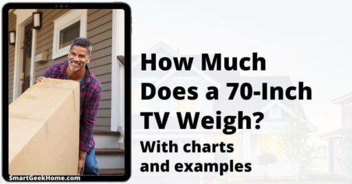 How much does a 70-inch TV weigh? With charts and examples