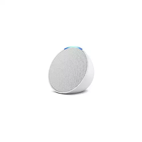 Introducing Echo Pop | Full sound compact smart speaker with Alexa | Glacier White